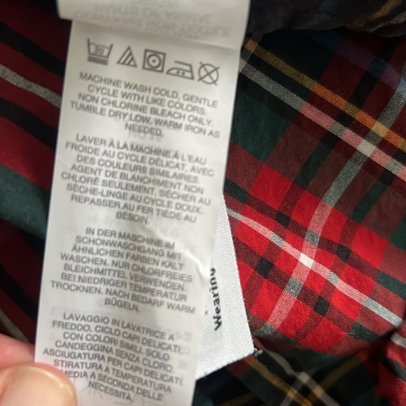 JCrew Perfect Shirt in Tartan Plaid, size 0 - Picture 6 of 7